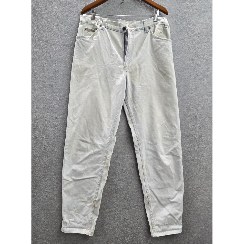 VINTAGE Levi's 550 Men Jeans 36X34 Light Blue Tapered Orange Tab 80s USA READ